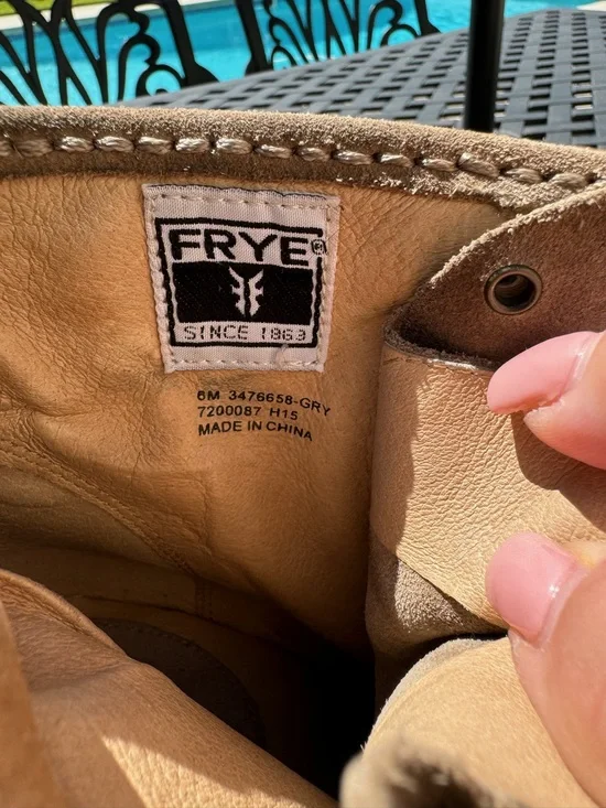 Frye Boots- Parker Fringe Style 3476658 Gry - Picture 6 of 6